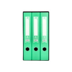 Modulo liderpapel 3 archivadores folio 2 anillas mecanismo de palanca 52mm verde pastel