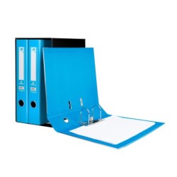 Modulo liderpapel 3 archivadores folio 2 anillas mecanismo de palanca 52mm celeste