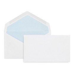 Sobre liderpapel blanco con fondo 95x162 mm engomado solapa de pico paquete de 25 unidades