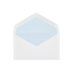 Sobre liderpapel blanco con fondo 95x162 mm engomado solapa de pico paquete de 25 unidades