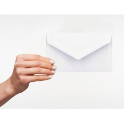 Sobre liderpapel blanco con fondo 95x162 mm engomado solapa de pico caja de 500 unidades