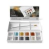 Acuarela winsor&newton caja metalica bolsillo con 8 colores metalicos  pincel