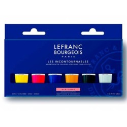 Pintura acrilica l&b bote de 80 ml caja de 5 unidades colores surtidos