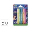 Pegamento imedio glitter glue brilla en la oscuridad para manualidades 10 ml blister de 5 unidades colores surtidos