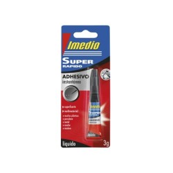 Pegamento imedio super rapido adhesivo instantaneo bote de 3 gr