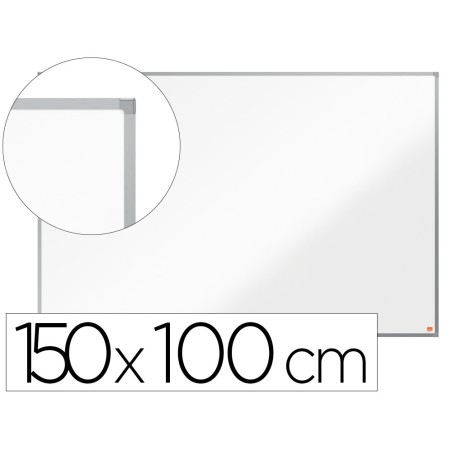 Pizarra blanca nobo essence acero lacado 1500x1000 mm