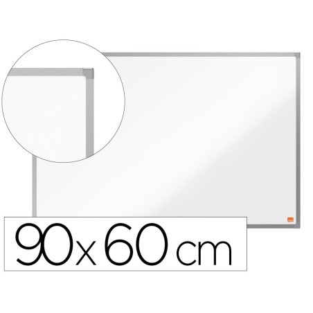 Pizarra blanca nobo essence acero lacado 900x600 mm