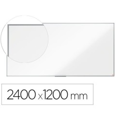Pizarra blanca nobo essence acero lacado 2400x1200 mm