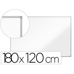 Pizarra blanca nobo essence acero lacado 1800x1200 mm