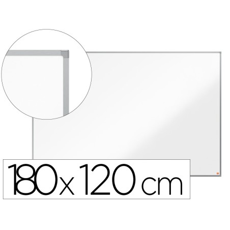 Pizarra blanca nobo essence acero lacado 1800x1200 mm