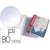 Funda multitaladro esselte folio pvc cristal 80 mc con refuerzo caja de 100 unidades