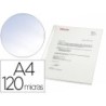 Funda multitaladro esselte din a4 polipropileno cristal 120 mc caja de 100 unidades