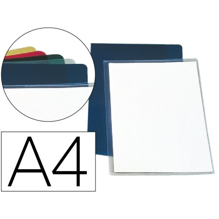 Carpeta dossier uñero plastico esselte folio pvc transparente 140 mc caja de 100 unidades
