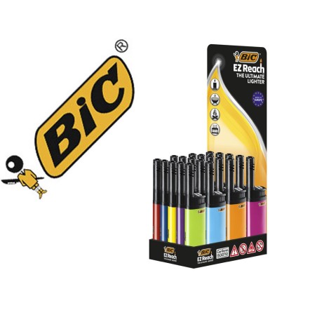 Encendedor bic ez reach j30 colores surtidos