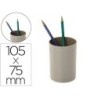 Cubilete portalapices archivo 2000 gris opaco plastico 100% reciclado diametro 75 mm alto 105 mm