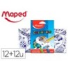 Set para colorear maped 12 rotuladores  12 lapices colores surtidos