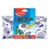 Set para colorear maped 12 rotuladores  12 lapices colores surtidos