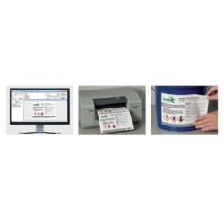 Etiqueta adhesiva avery politileno blanco permanente laser fotocopiadora 210x297 mm blister 10 unidades
