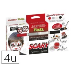 Barra de maquillaje alpino scary caja de 4 colores surtidos  pincel  folleto