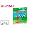 Lapices de colores alpino borrable caja de 24 unidades colores surtidos