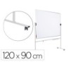 Pizarra blanca rocada volteable doble cara magnetica acero lacado 120x90 cm