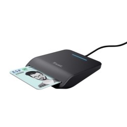 Lector de tarjetas trust primo dni smartcard usb-a color negro