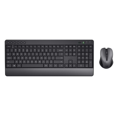 Set teclado  raton trust trezo inalambrico eco usb micro color negro