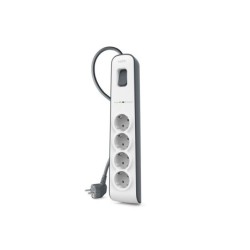 Regleta belkin bsv400vf2m de proteccion contra sobretensiones 4 tomas boton de apagado y encendido color