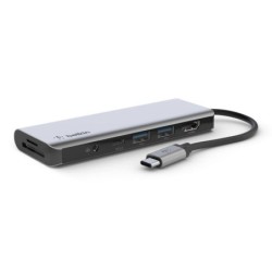 Adaptador belkin avc009btsgy hub usb-c 7 en 1 sd micro sd audio 2 x usb hdmi usb-c carga 100w