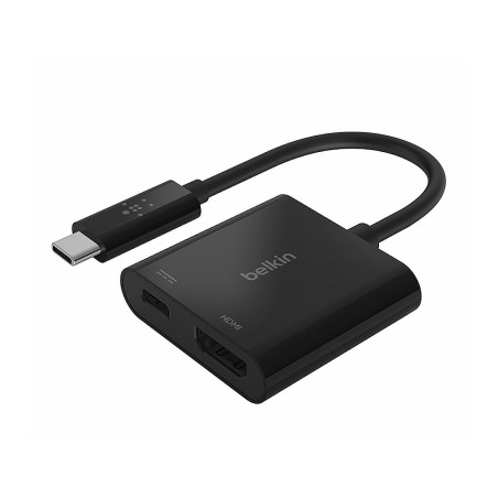 Adaptador belkin avc002btbk usb-c a hdmi  carga 60w color negro