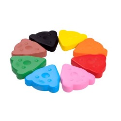 Lapices de cera jovi my first crayon forma de oso caja de 8 unidades colores surtidos