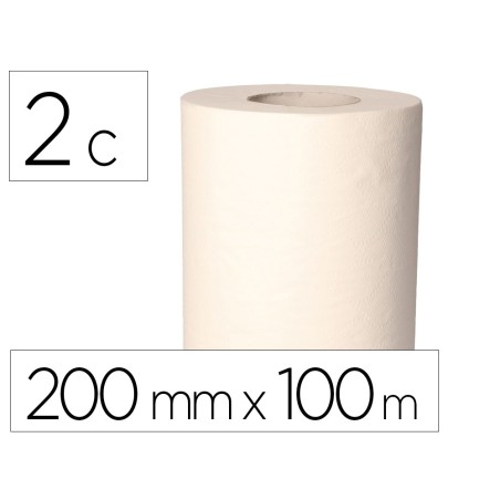 Papel secamanos bunzl greensource celulosa blanco 2 capas 200 mm x 100 mt paquete de 6 unidades