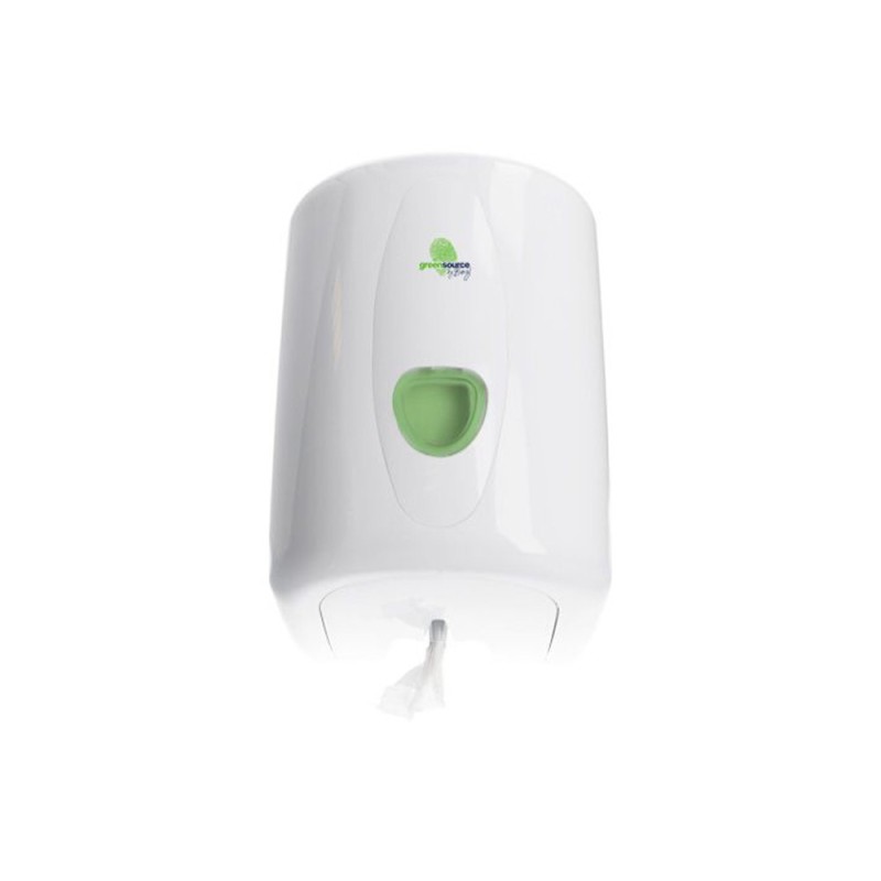 Dispensador papel secamanos bunzl greensource hoja a hoja fabricado en abs color blanco