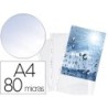 Funda multitaladro durable premium din a4 polipropileno 80 mc cristal bolsa de 100 unidades