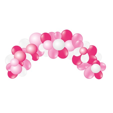 Globo 100% latex biodegradable guinarlda arco baby pink 55 unidades colores pastel