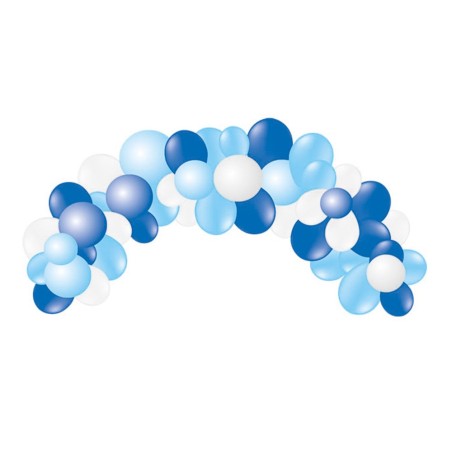 Globo 100% latex biodegradable guinarlda arco baby blue 55 unidades