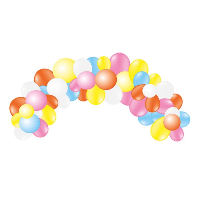 Globo 100% latex biodegradable guinarlda arco fashi 55 unidades colores pastel