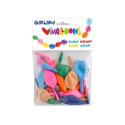 Globo 100% latex biodegradable blister de 20 unidades colores surtidos