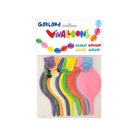 Globo 100% latex biodegradable blister de 10 unidades colores surtidos