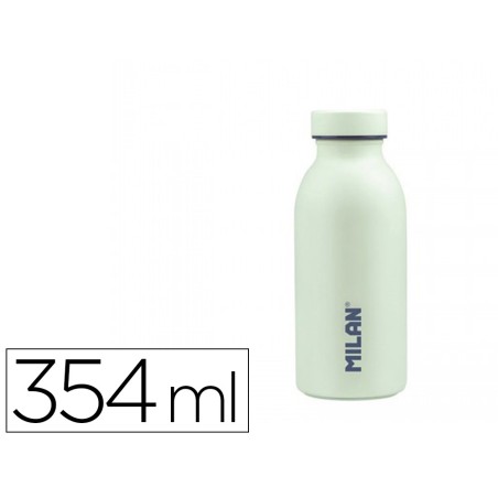 Botella portaliquidos milan acero inoxidable termo color verde 354 ml