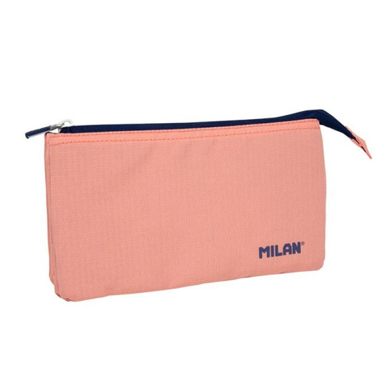 Bolso escolar portatodo milan 1918 collection 3 cremalleras y 5 compartimentos rosa 215x35x125 mm Bolso escolar portatodo milan 1918 collection 3 cremalleras y 5 compartimentos rosa 215x35x125 mm