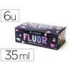 Pintura acrilica la pajarita fluorescente 35 ml caja de 6 unidades colores surtidos