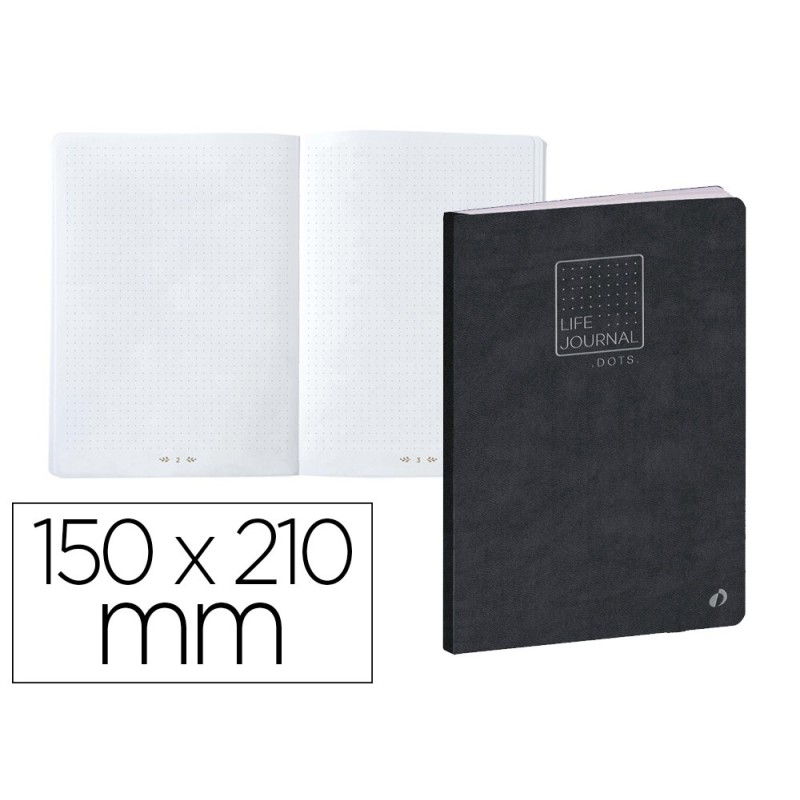 Libreta quo vadis life journal dots metodo bullet 15x21 cm 215 hojas 90 gr tapa negra Libreta quo vadis life journal dots metodo bullet 15x21 cm 215 hojas 90 gr tapa negra