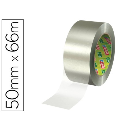 Cinta adhesiva tesa eco ultrafuerte transparente 66 mt x 50 mm para embalaje