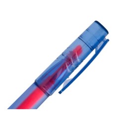 Rotulador q-connect fluorescente punta biselada fabricado pet reciclado caja de 4 unidades colores surtidos