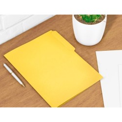 Subcarpeta cartulina liderpapel folio pestaña superior 240g/m2 amarillo