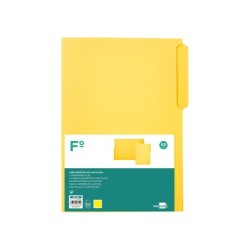 Subcarpeta cartulina liderpapel folio pestaña superior 240g/m2 amarillo