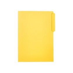 Subcarpeta cartulina liderpapel folio pestaña superior 240g/m2 amarillo