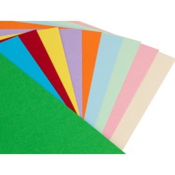 Cartulina liderpapel 50x65 cm 180g/m2 10 colores surtidos paquete de 10 hojas