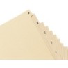 Indice alfabetico liderpapel cartulina para archivador 15 posiciones a-z cuarto apaisado